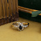 vintage Vintage entourage ring met saffier en diamant 9 krt