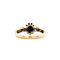 vintage Vintage entourage ring met saffier en diamant 9 krt