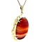 vintage Gold vintage pendant with striped agate 14 kt