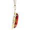 vintage Gouden vintage hanger met streepagaat 14 krt