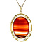 vintage Gold vintage pendant with striped agate 14 kt