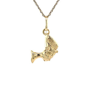 Gouden Nefertiti hanger 14 krt