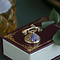 vintage Gouden vintage telefoon hanger met emaille 14 krt