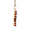 vintage Roségouden vintage kruis hanger met granaat 14 krt