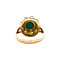 vintage Gouden vintage entourage ring met turkoois 14 krt