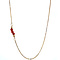 vintage Gold necklace with blood coral 14 carat
