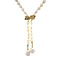 vintage Vintage parel collier met gouden parel klem 14 krt