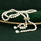 vintage Vintage parel collier met gouden parel klem 14 krt