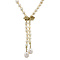 vintage Vintage parel collier met gouden parel klem 14 krt