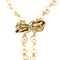 vintage Vintage parel collier met gouden parel klem 14 krt