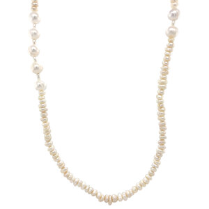 Pearl necklace with gold clasp 14 kt