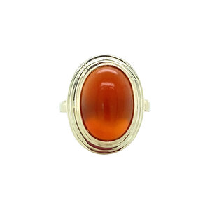 Gouden ring met carneool 14 krt