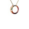 vintage Roségouden vintage Rainbow forest Gassan hanger met gekleurde edelstenen 14 krt