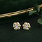 vintage Golden vintage stud earrings with topaz 14 kt