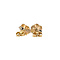 vintage Golden vintage stud earrings with topaz 14 kt