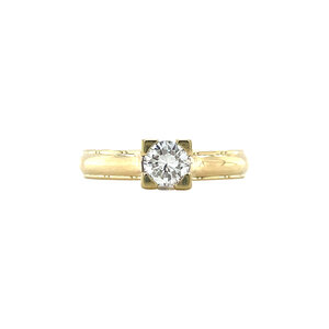 Gold ring with diamond 14 kt