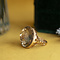 vintage Pomellato arabesque ring with smoky quartz 18 kt
