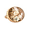 vintage Pomellato arabesque ring with smoky quartz 18 kt