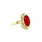 vintage Gold vintage ring with blood coral 14 kt