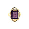 vintage Gouden vintage ring met saffier 14 krt