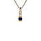 vintage White gold vintage pendant with sapphire and diamond 14 kt