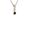 vintage White gold vintage pendant with sapphire and diamond 14 kt