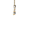 vintage Witgouden vintage hanger met saffier en diamant 14 krt