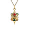vintage Gouden vintage hanger met kleursteen 14 krt