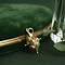 vintage Gouden vintage hanger met kleursteen 14 krt