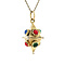vintage Gouden vintage hanger met kleursteen 14 krt