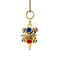 vintage Gouden vintage hanger met kleursteen 14 krt