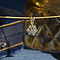 vintage Gouden vintage entourage hanger met diamant 14 krt