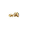 vintage Gouden vintage oorstekers met robijn, smaragd, saffier en diamant 14 krt