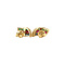 vintage Gouden vintage oorstekers met robijn, smaragd, saffier en diamant 14 krt