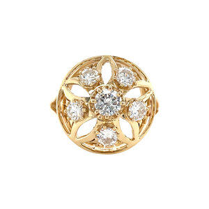 Gouden ring met diamant 14 krt