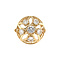 vintage Gouden vintage entourage ring met diamant 14 krt