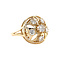 vintage Gouden vintage entourage ring met diamant 14 krt