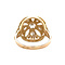 vintage Gouden vintage entourage ring met diamant 14 krt