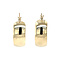 vintage Golden vintage smooth earrings 14 kt