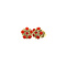 vintage Gold vintage entourage stud earrings with blood coral 14 kt