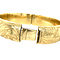 vintage Gouden vintage bangle met gravure 14 krt