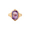 vintage Roségouden vintage ring met amethist 14 krt