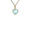 vintage Gold vintage heart pendant with topaz 18 kt