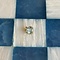 vintage Gouden vintage hart hanger met topaas 18 krt