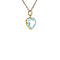 vintage Gold vintage heart pendant with topaz 18 kt