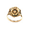 vintage Gold vintage entourage ring with pearl and garnet, 14 ct