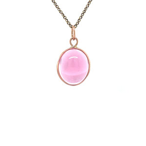 Rosé hanger met kleursteen 12 krt