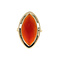 vintage Gold vintage ring with carnelian 14 kt