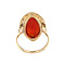 vintage Gold vintage ring with carnelian 14 kt