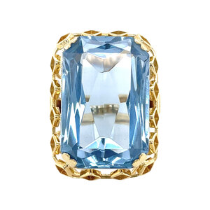 Gouden ring met spinel 14 krt